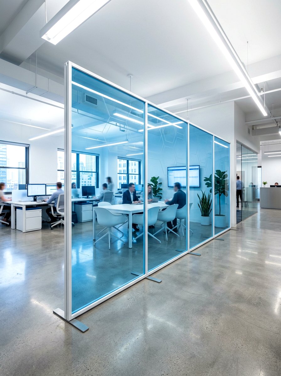 Acrylic Room Screen - 30 freestanding privacy panel ideas