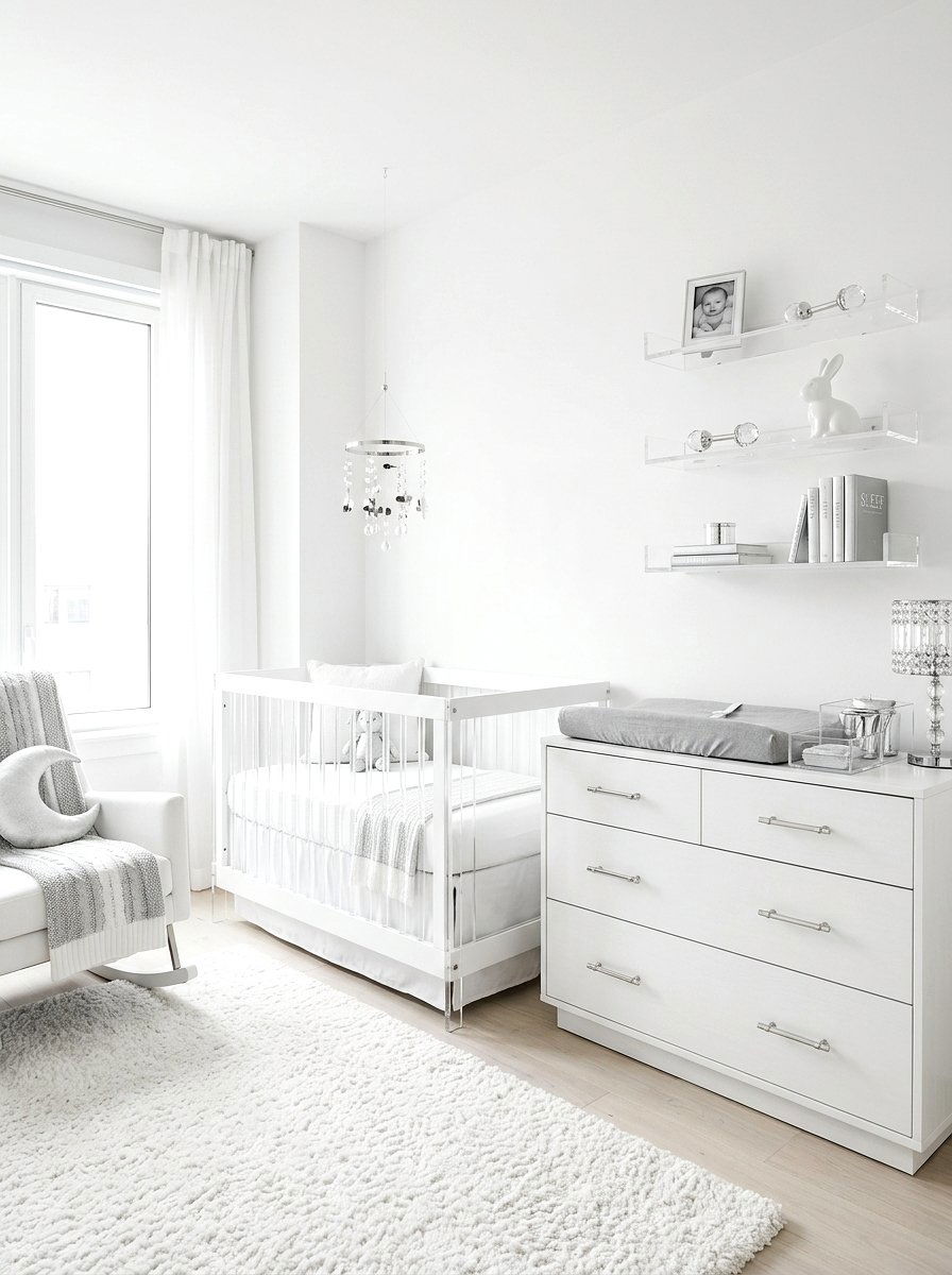 Acrylic Transparent Wall Shelf - 30 nursery wall decor ideas