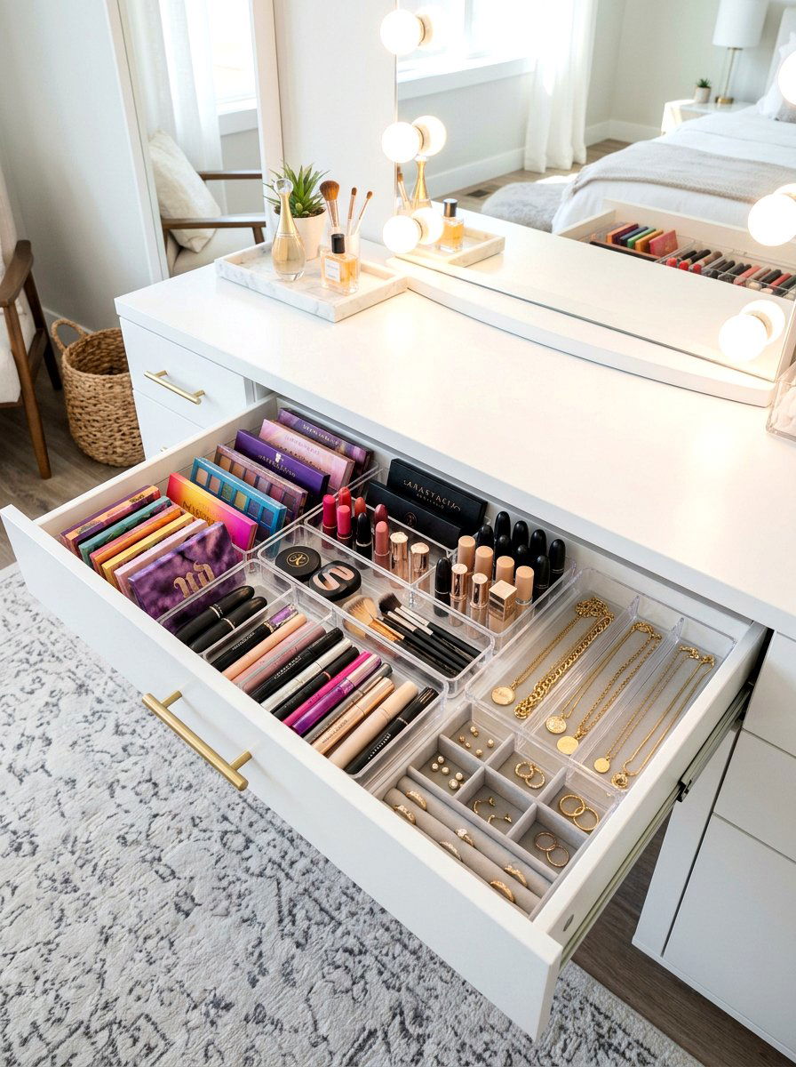 Acrylic Vanity Drawer Trays - 30 bathroom vanity drawer ideas