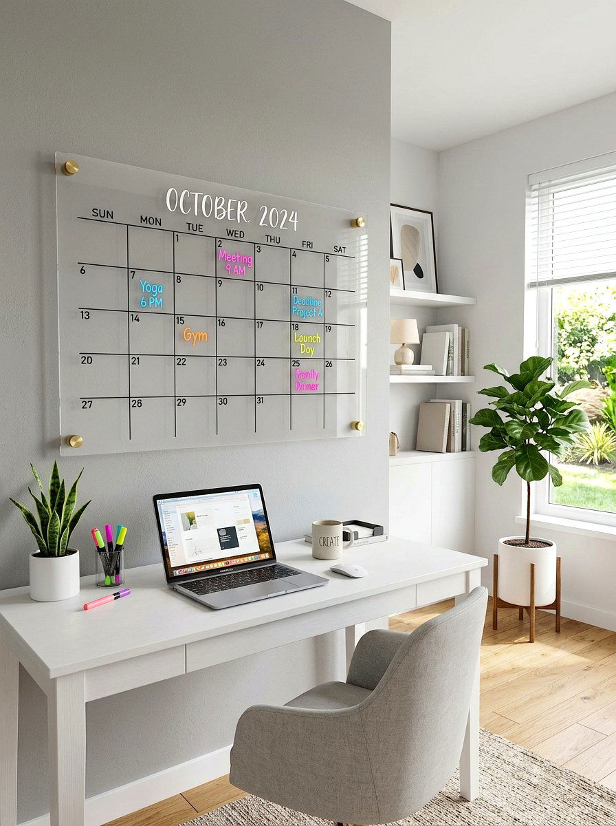 Acrylic Wall Calendar - 30 family message center ideas