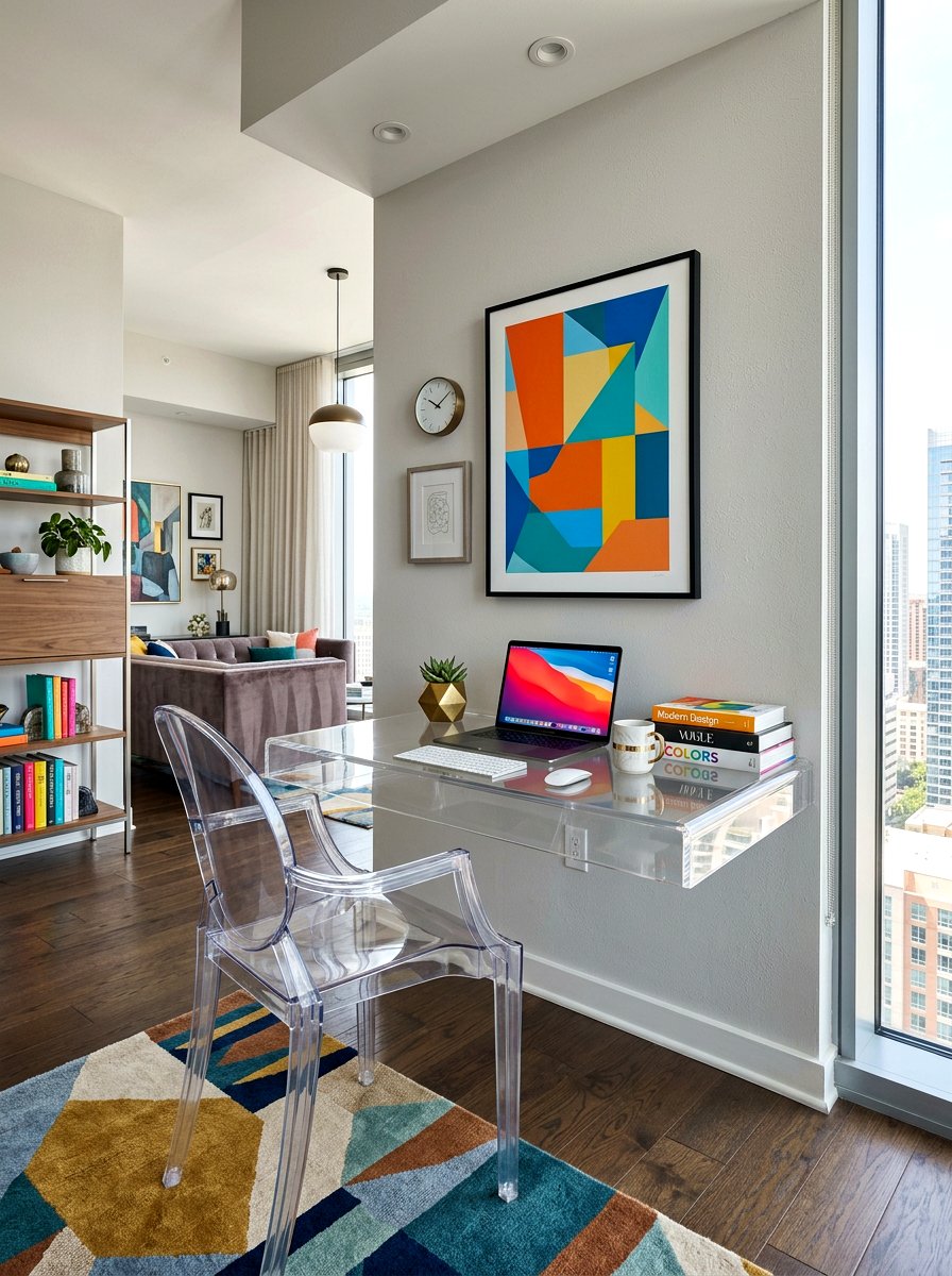 Acrylic Wall Mounted Desk - 30 wall desk ideas