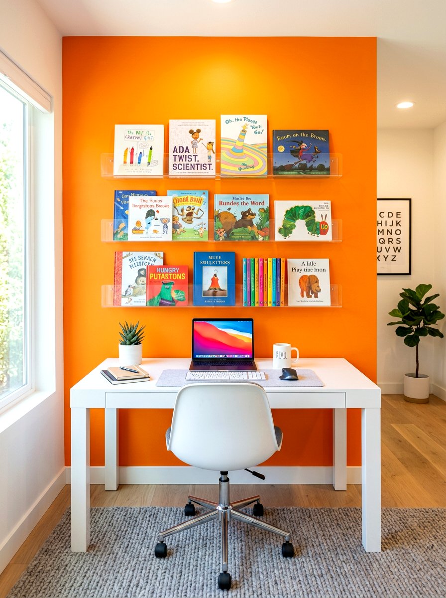 Acrylic Wall Shelf - 30 kids desk wall ideas