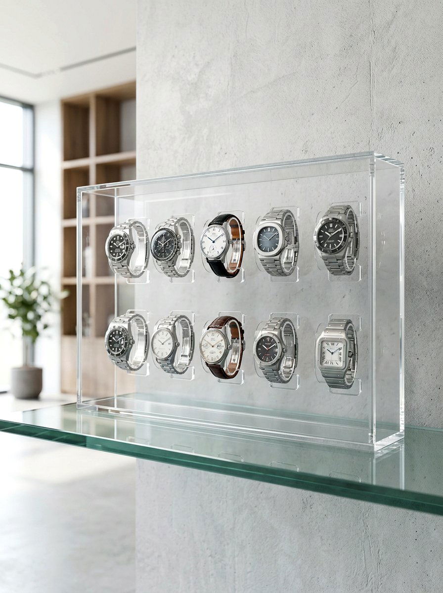 Acrylic Watch Display Case - 30 watch storage ideas