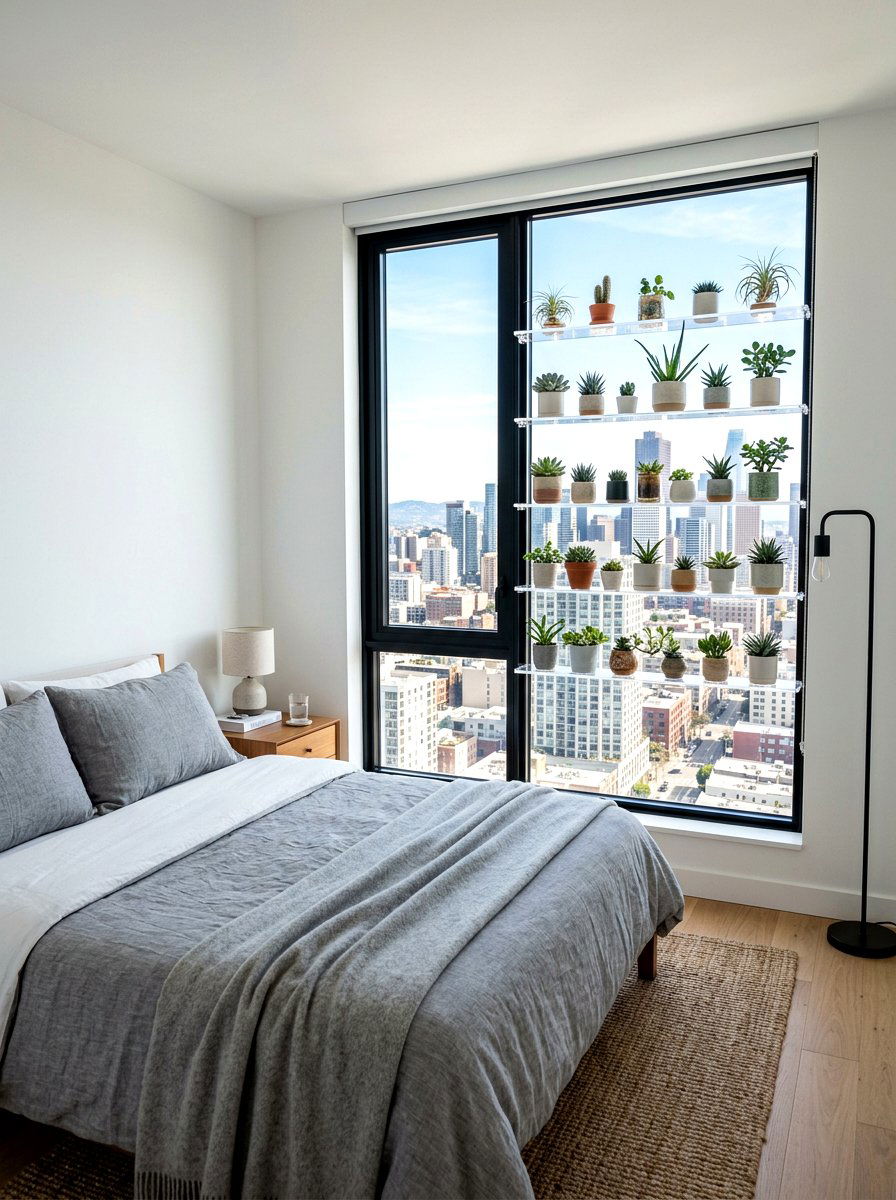 Acrylic Window Plant Shelves - 30 plant shelf window ideas