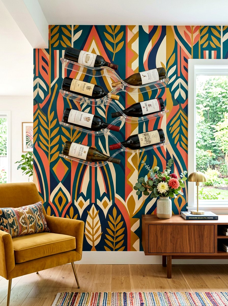 Acrylic Wine Bottle Holder - 30 wine wall display ideas