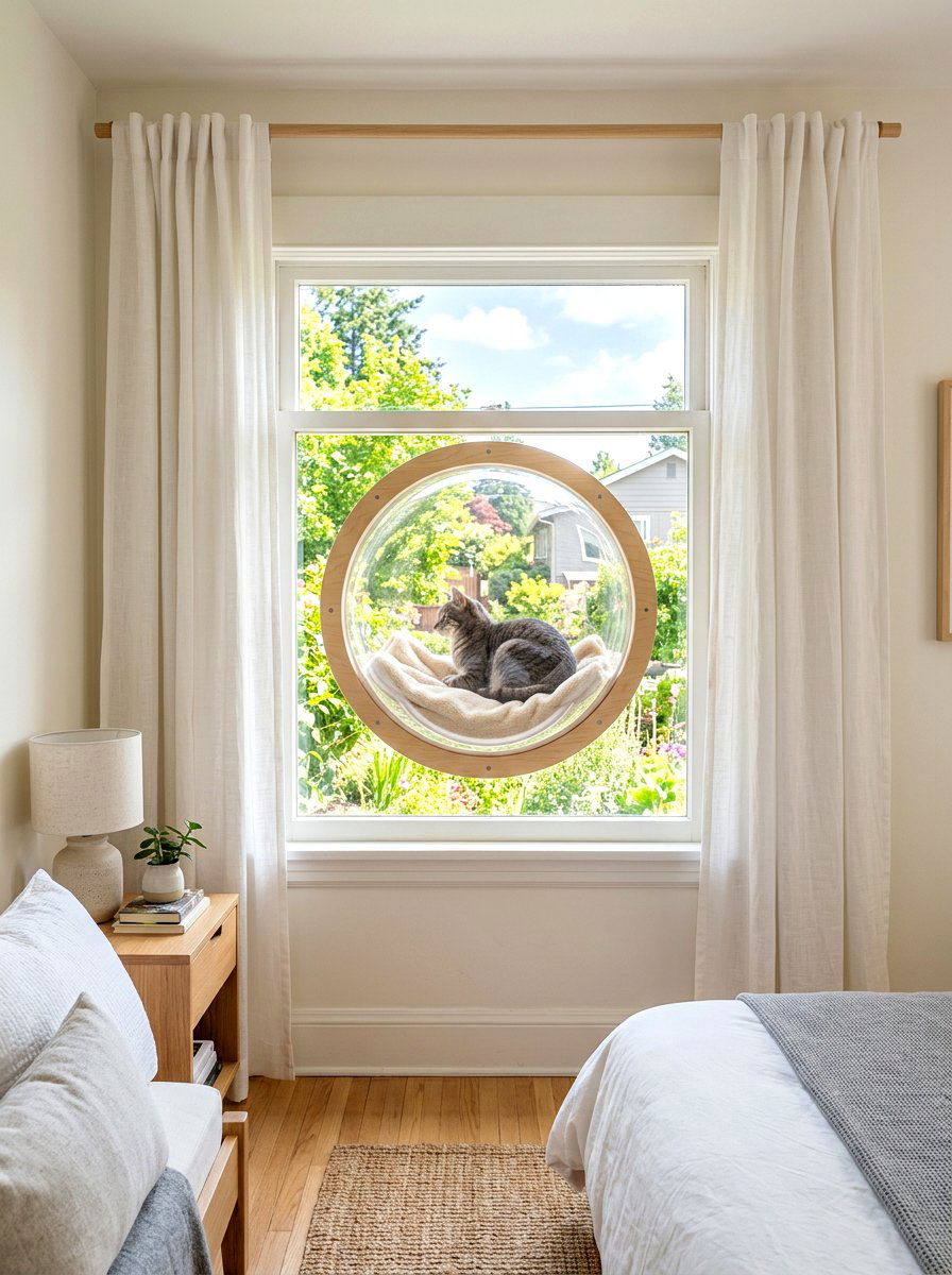 Acrylic cat window bubble - 30 cat window perch ideas
