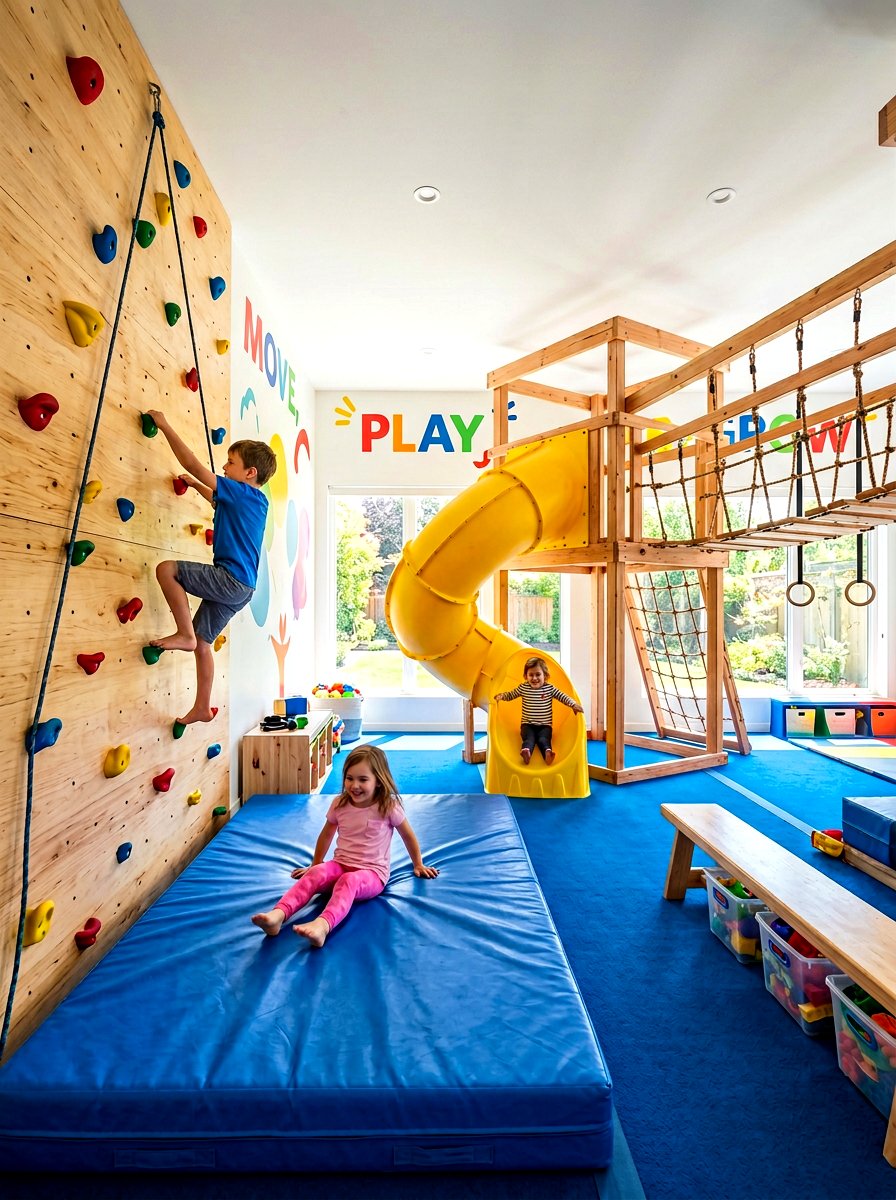 Active Indoor Playroom - 30 children shared playroom ideas