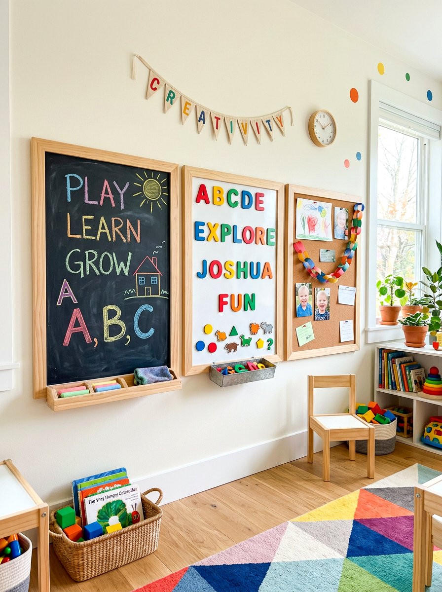 Activity Wall Decor - 30 montessori bedroom ideas