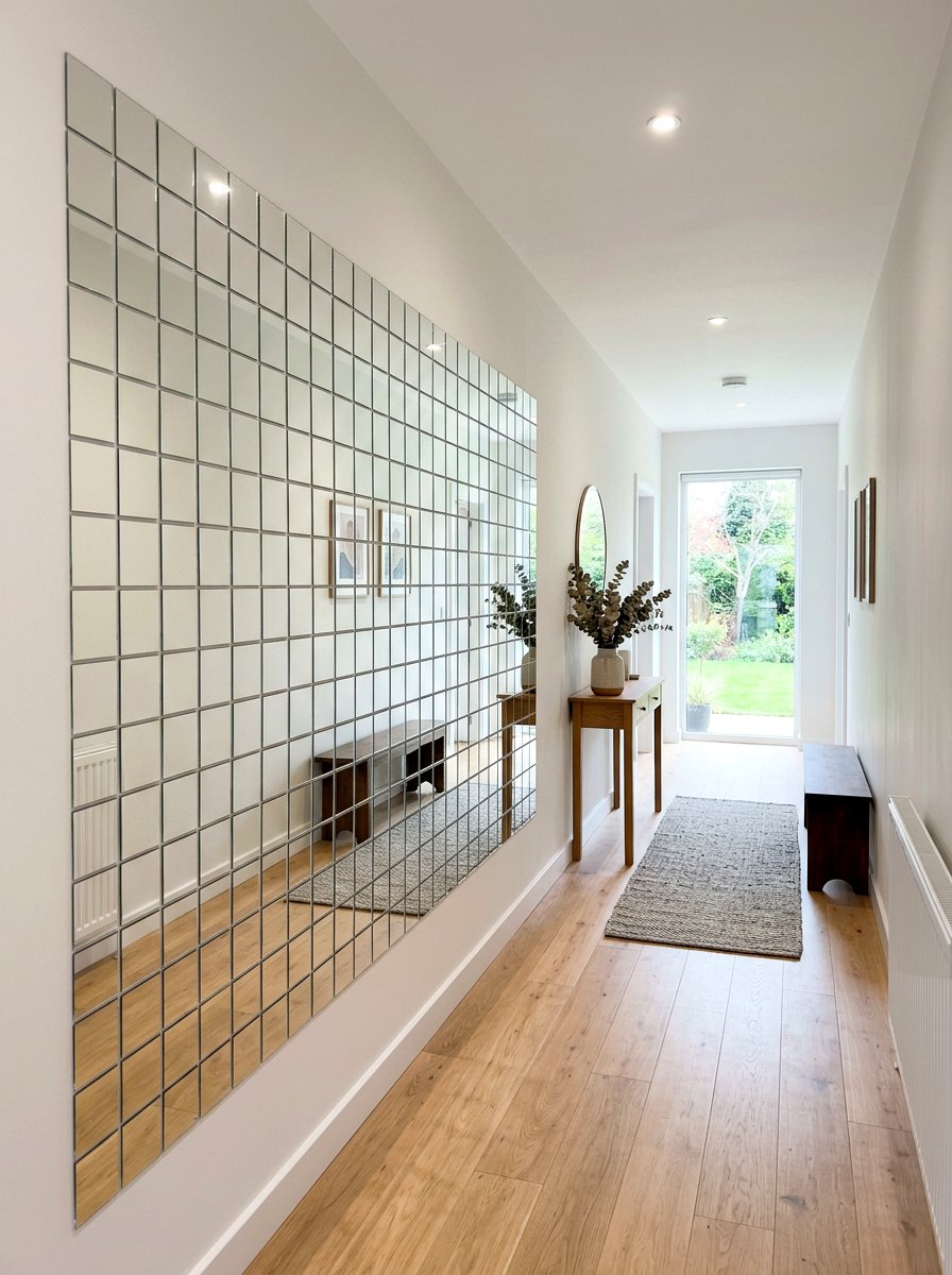 Adhesive Mirror Tiles - 30 renter friendly wall decor ideas