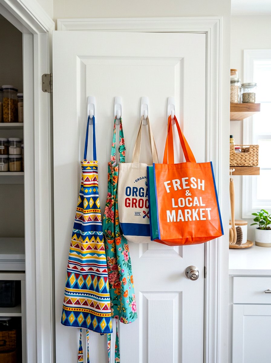 Adhesive Utility Hooks - 30 organizing a tiny pantry ideas