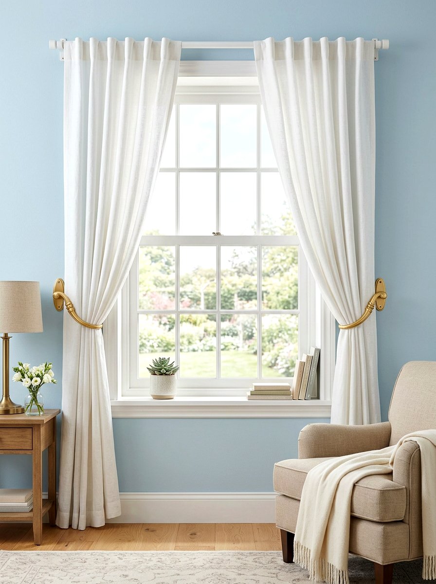 Adhesive drapery hardware - 30 no drill curtain ideas aesthetic