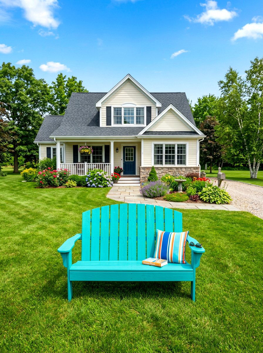Adirondack Bench - 30 front yard bench ideas