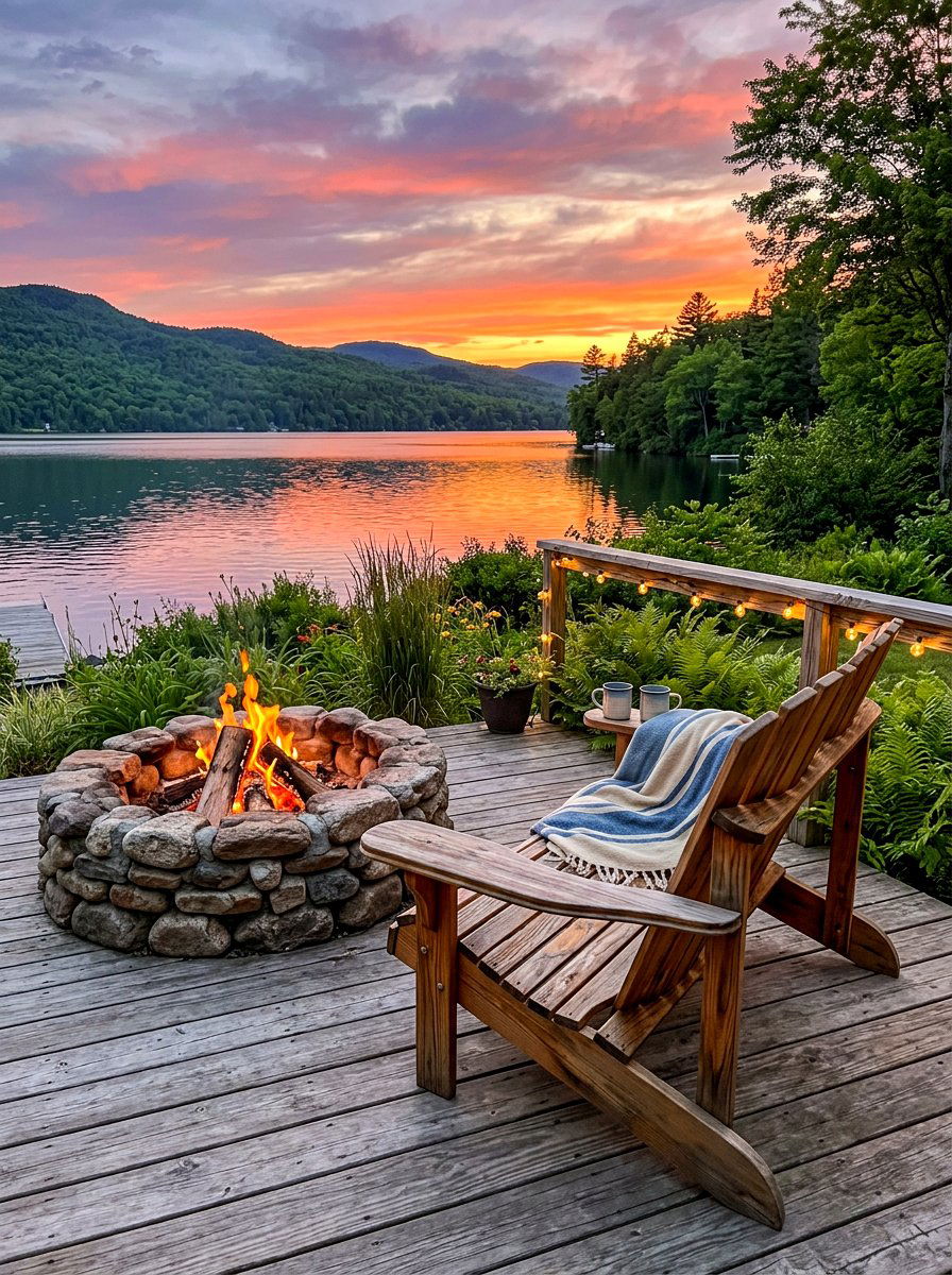 Adirondack Bench - 30 fire pit bench ideas