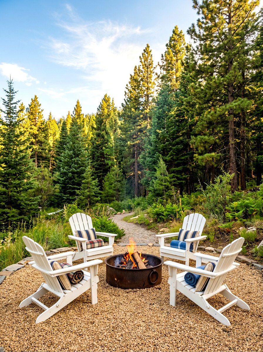 Adirondack Chair Fire Pit - 30 fire pit gravel area ideas