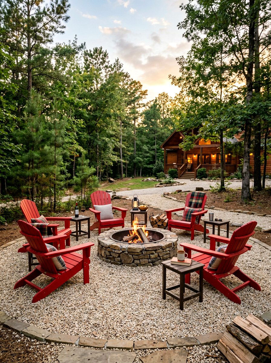 Adirondack Chair Fire Pit - 30 summer entertaining patio ideas