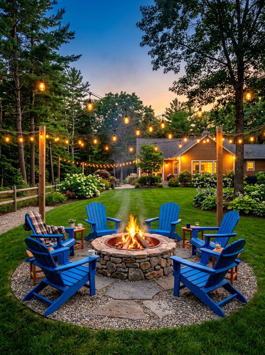 Adirondack Chair Fire Pit - 30 backyard fire pit ideas