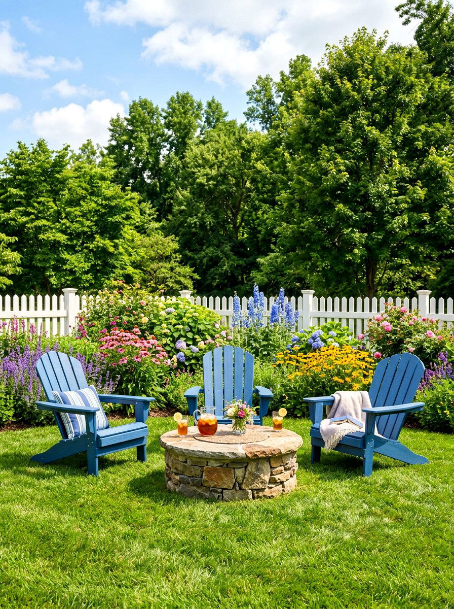 Adirondack Chair Seating - 30 cottage backyard ideas
