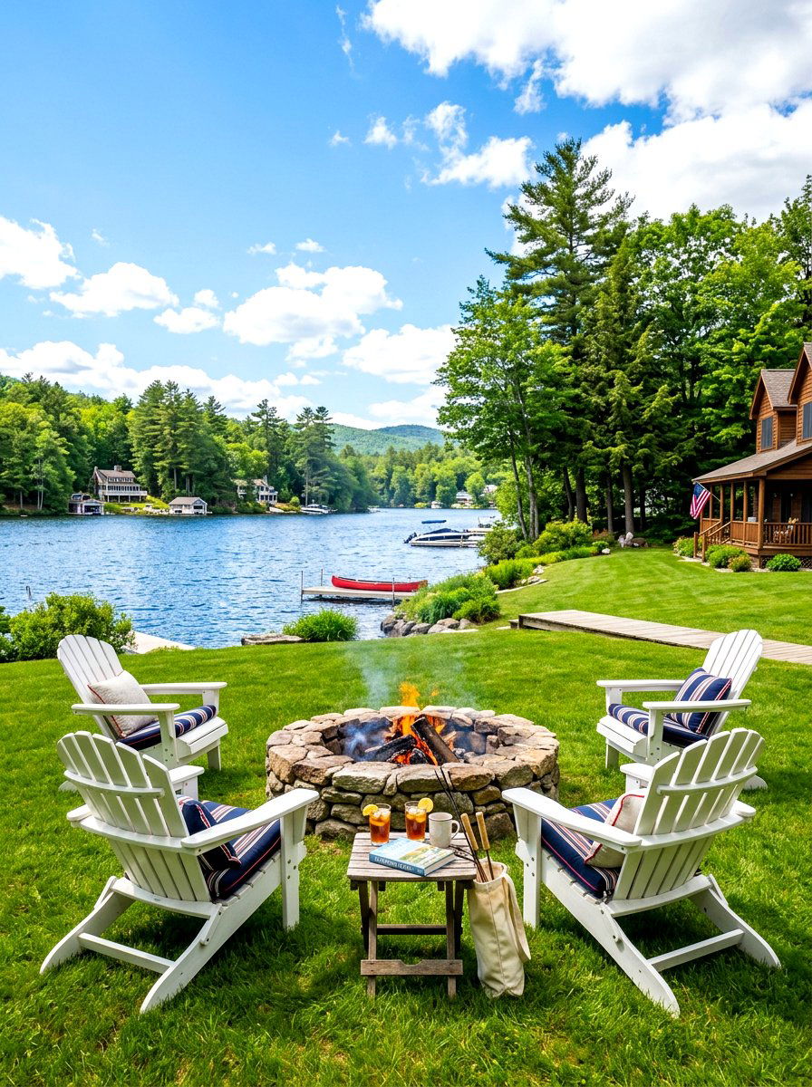 Adirondack Chair Set - 30 summer house decor ideas viral