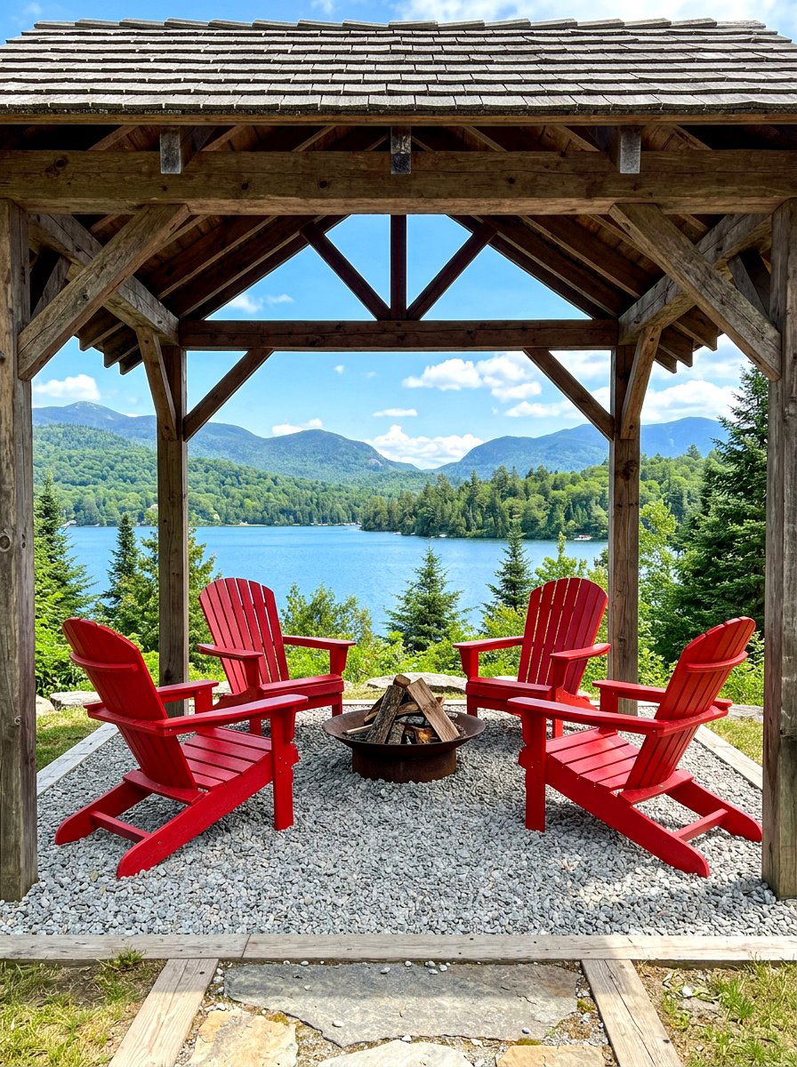 Adirondack Chairs - 30 pavilion seating arrangement ideas