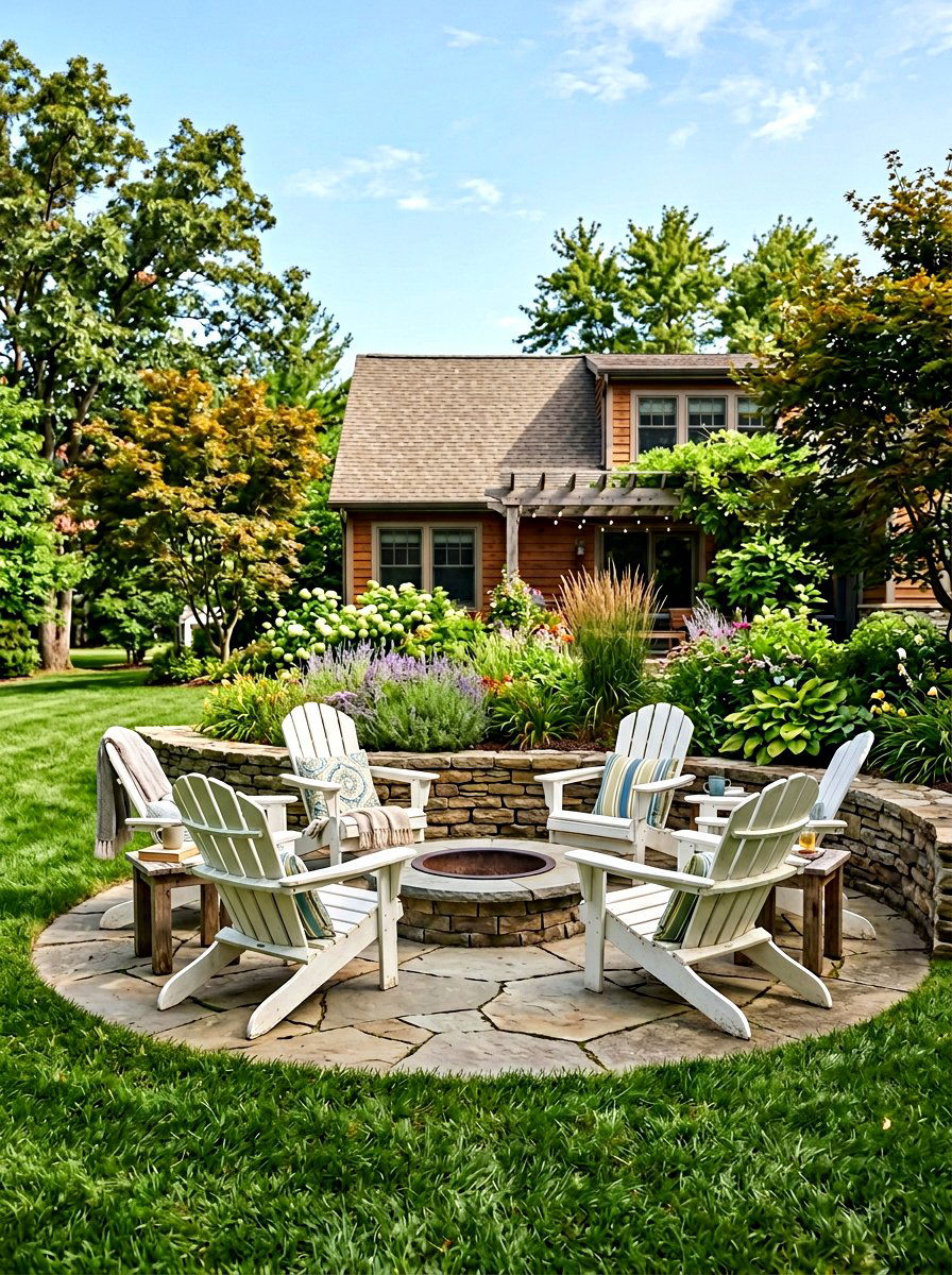Adirondack Chairs - 30 courtyard patio furniture ideas