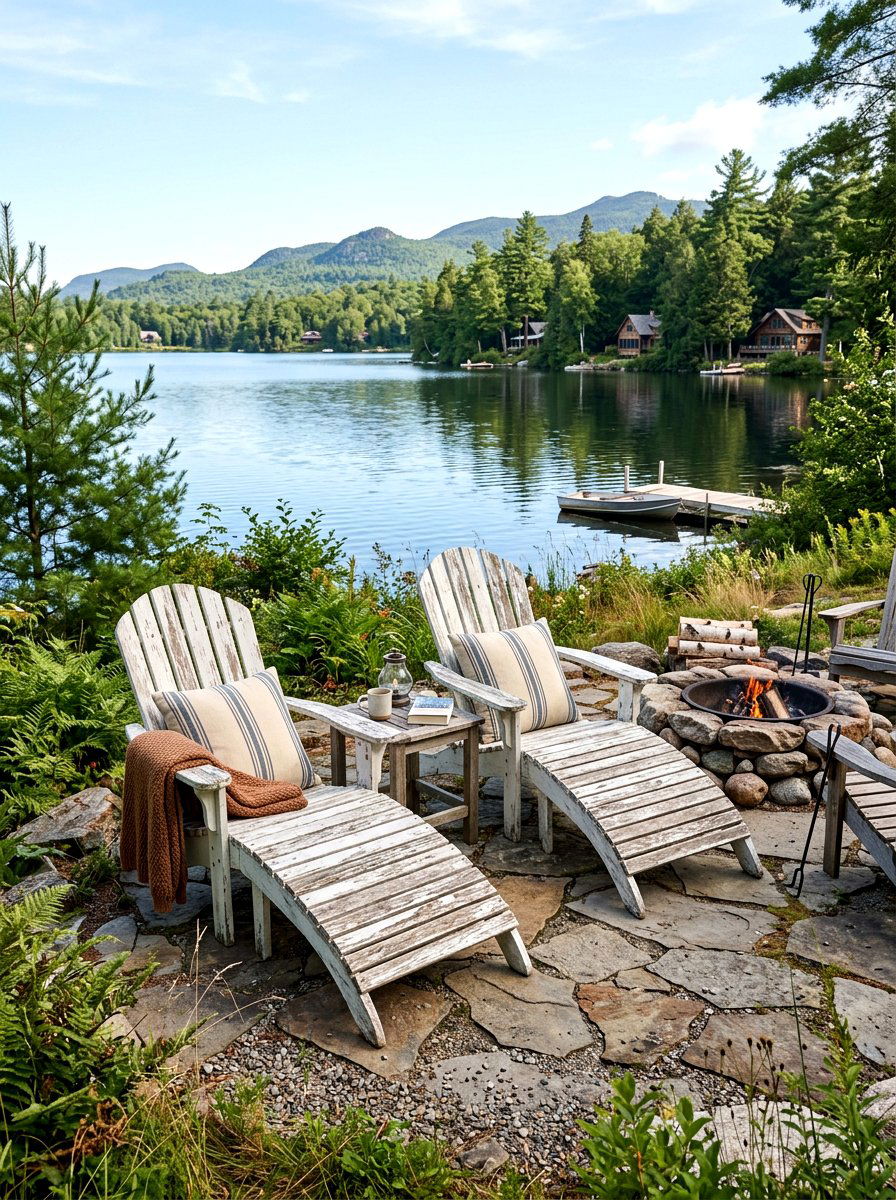 Adirondack Chaise Pair - 30 chaise pair patio ideas