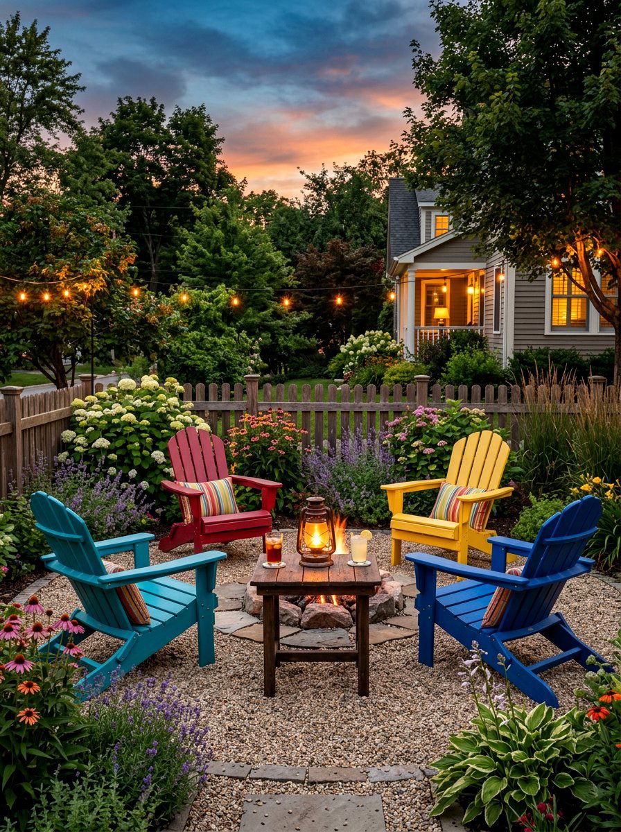 Adirondack chair patio - 30 twilight patio decor ideas