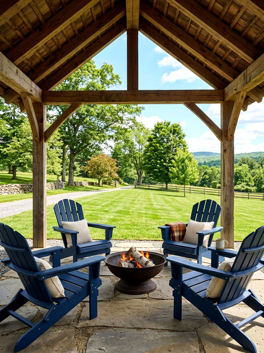 Adirondack chair set - 30 pavilion lounge furniture ideas