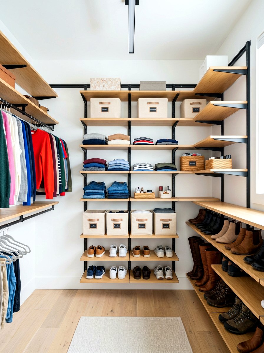 Adjustable Closet Shelf - 30 entry closet organization ideas