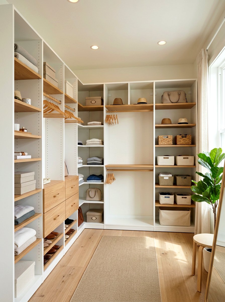 Adjustable Closet System - 30 organizing small closets ideas