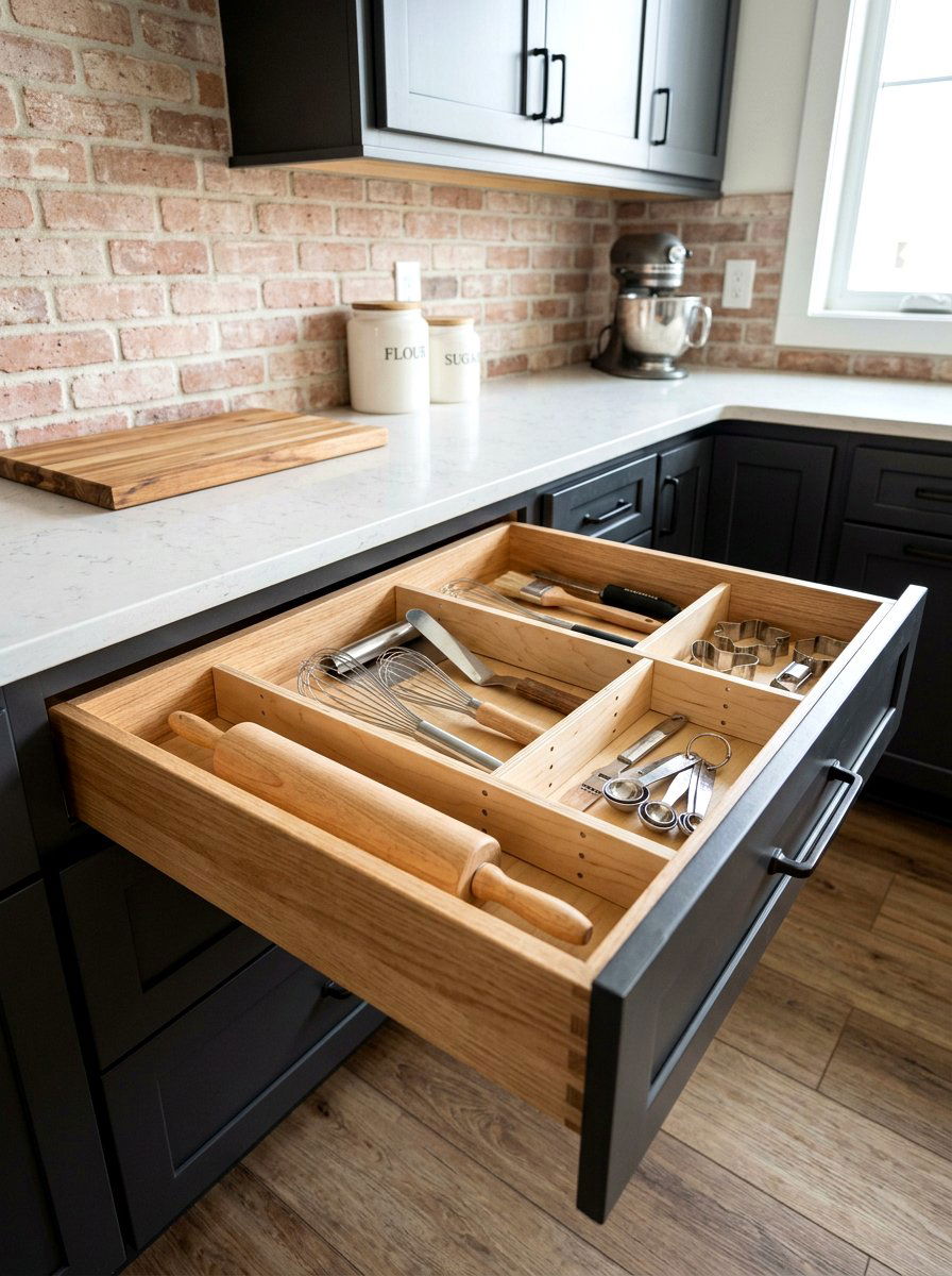 Adjustable Drawer Partition - 30 kitchen drawer organization ideas