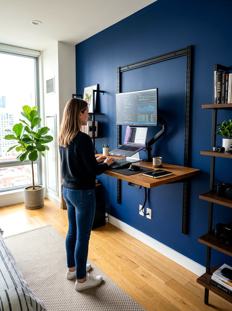 Adjustable Height Wall Desk - 30 wall desk ideas