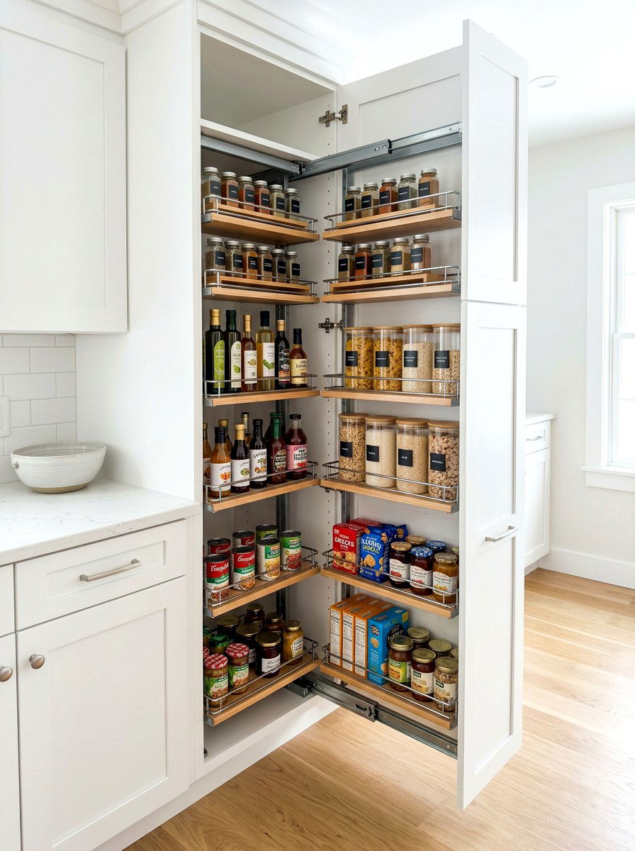 Adjustable Pantry Shelf - 30 pull out pantry ideas