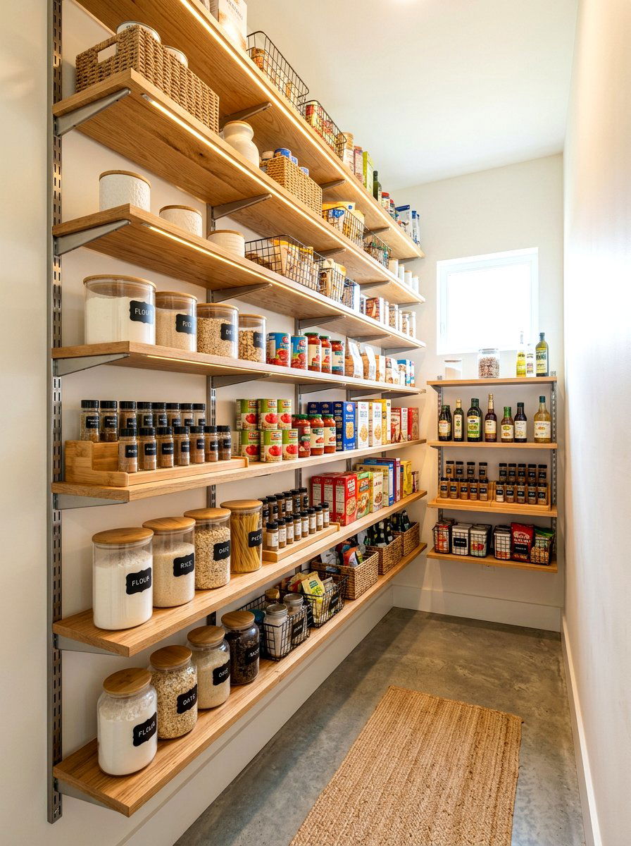 Adjustable Pantry Shelving - 30 pantry shelving ideas