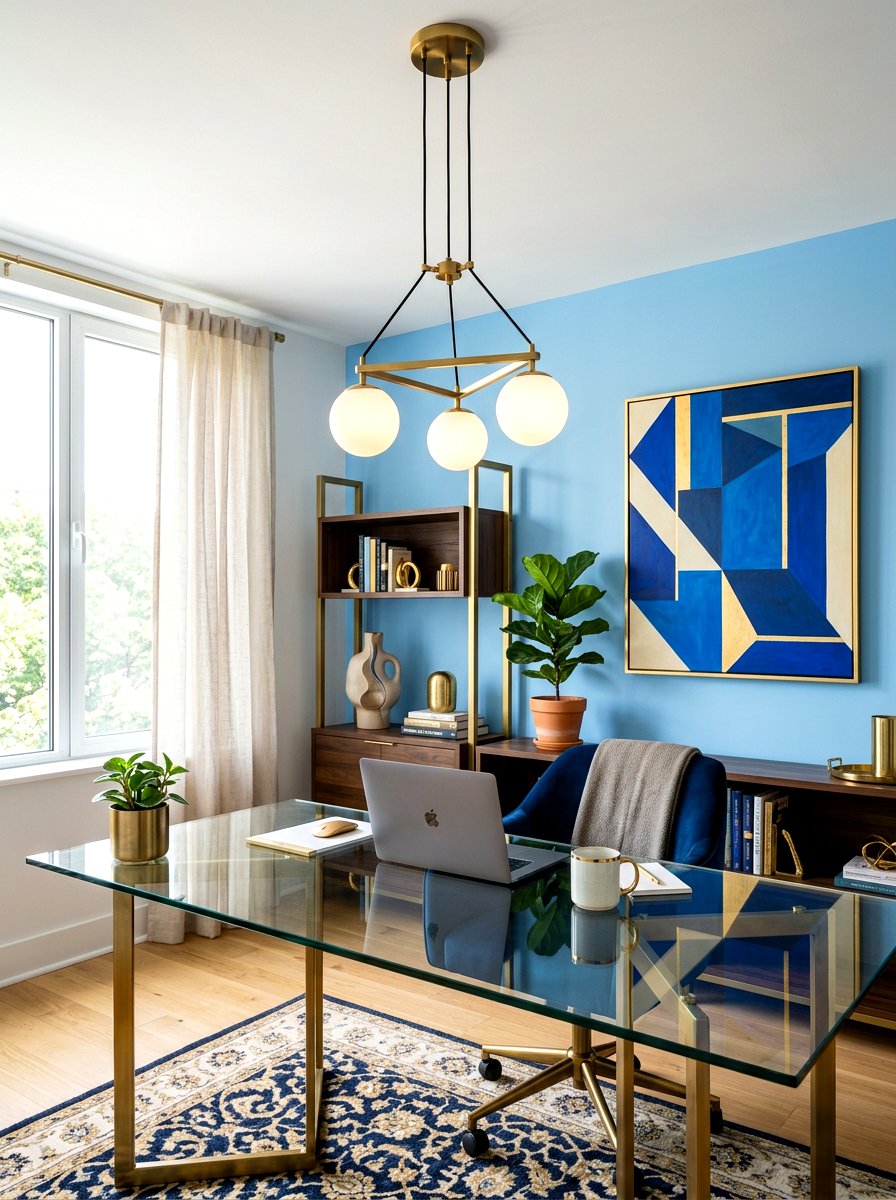 Adjustable Pendant Light - 30 home office lighting ideas