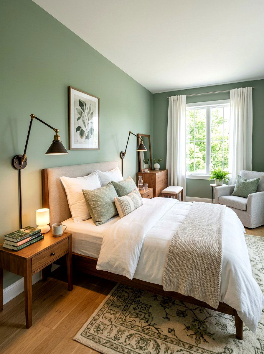 Adjustable Reading Sconce - 30 bedside wall sconce ideas
