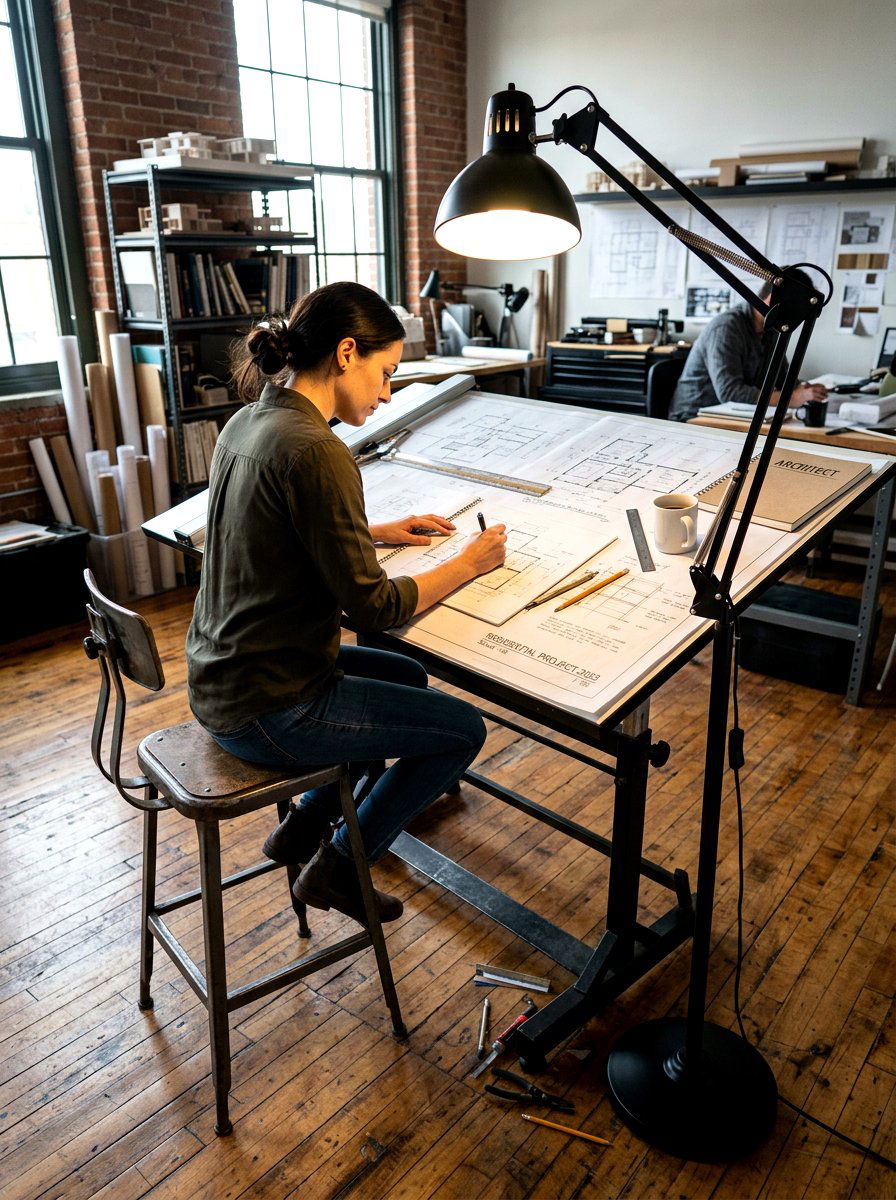 Adjustable Swing Arm Floor Lamp - 30 office floor lamp ideas