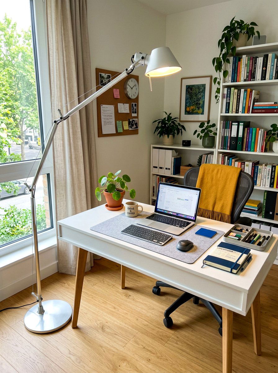 Adjustable Swing Arm Lamp - 30 floor lamp corner ideas