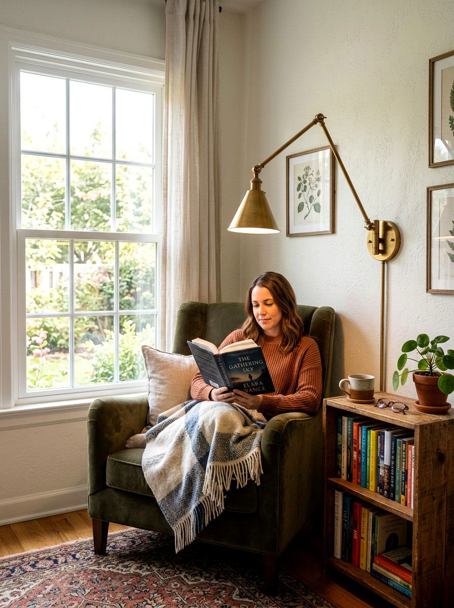 Adjustable Swing Arm Lamp - 30 no overhead light apartment ideas