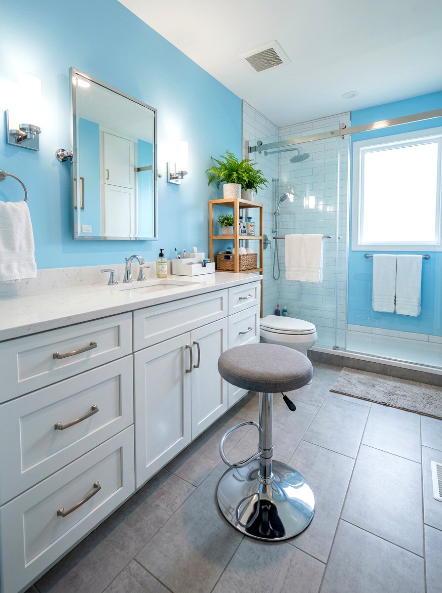 Adjustable Vanity Stool - 30 vanity stool bathroom ideas