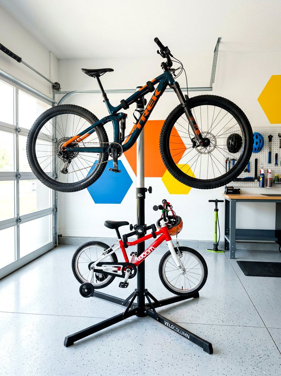 Adjustable bike rack for different sizes - 30 garage bike storage ideas