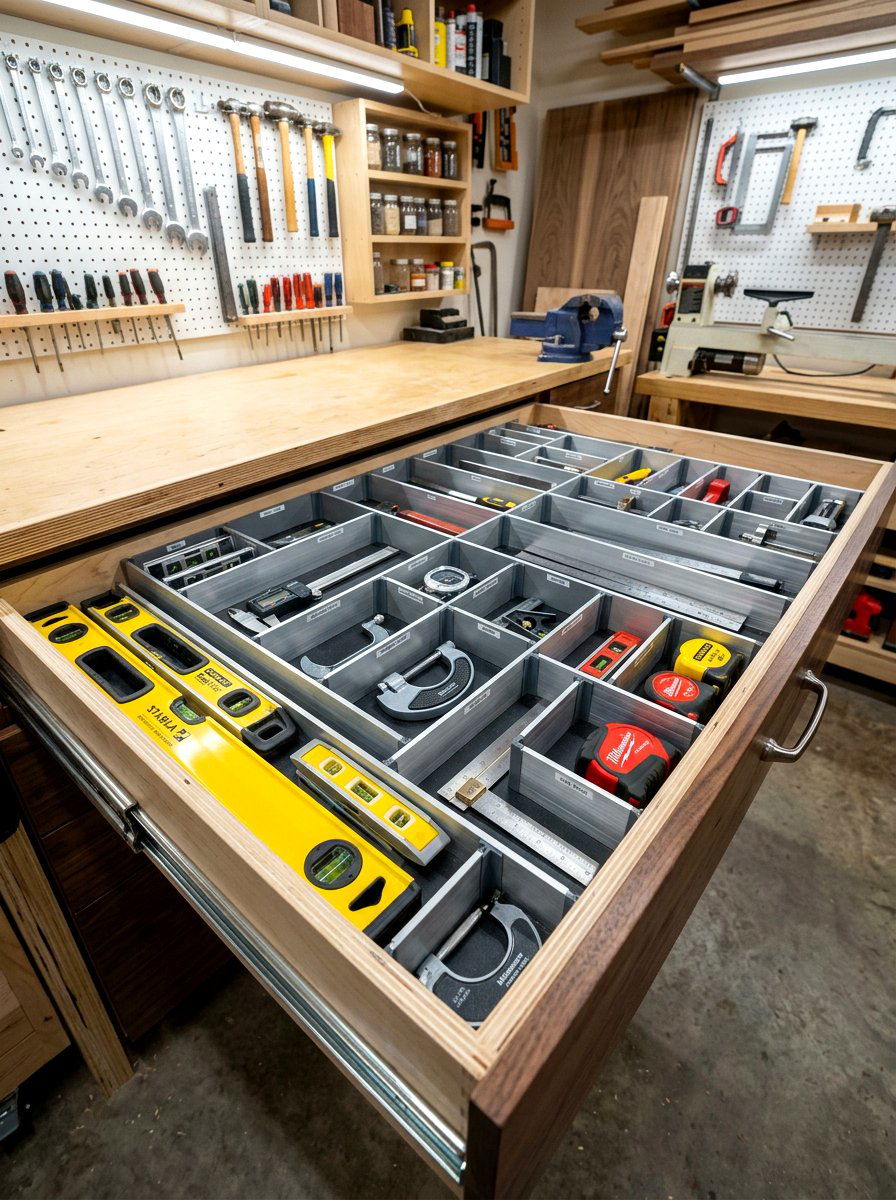 Adjustable drawer divider system - 30 small tool organizer ideas