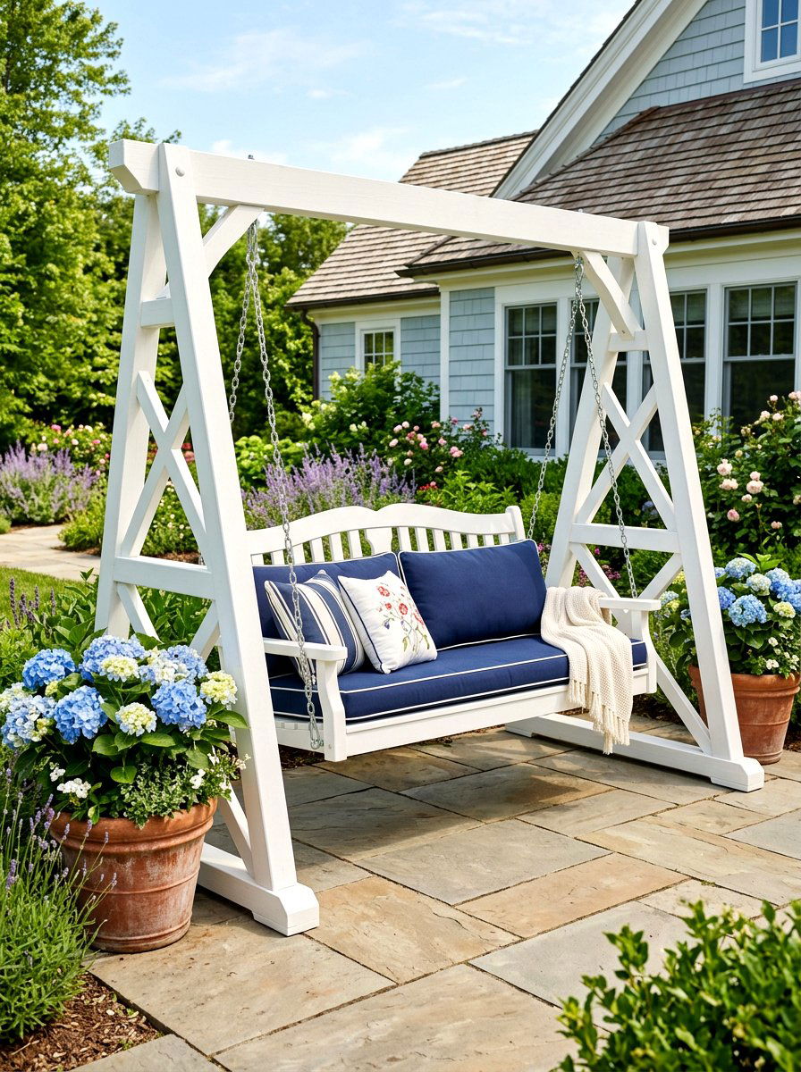 Adult Porch Swing - 30 backyard swing set ideas