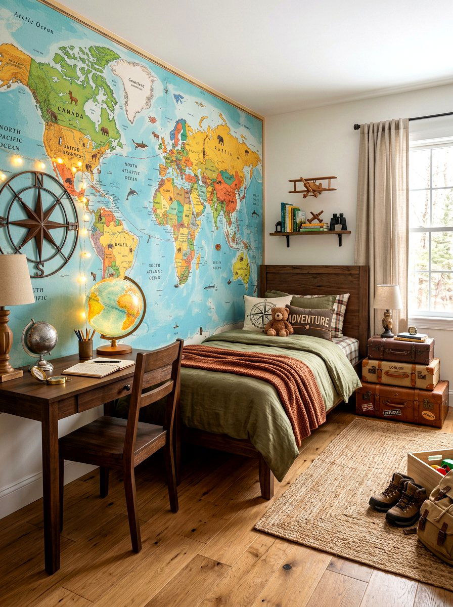 Adventure Travel Kids Room - 30 kids room ideas