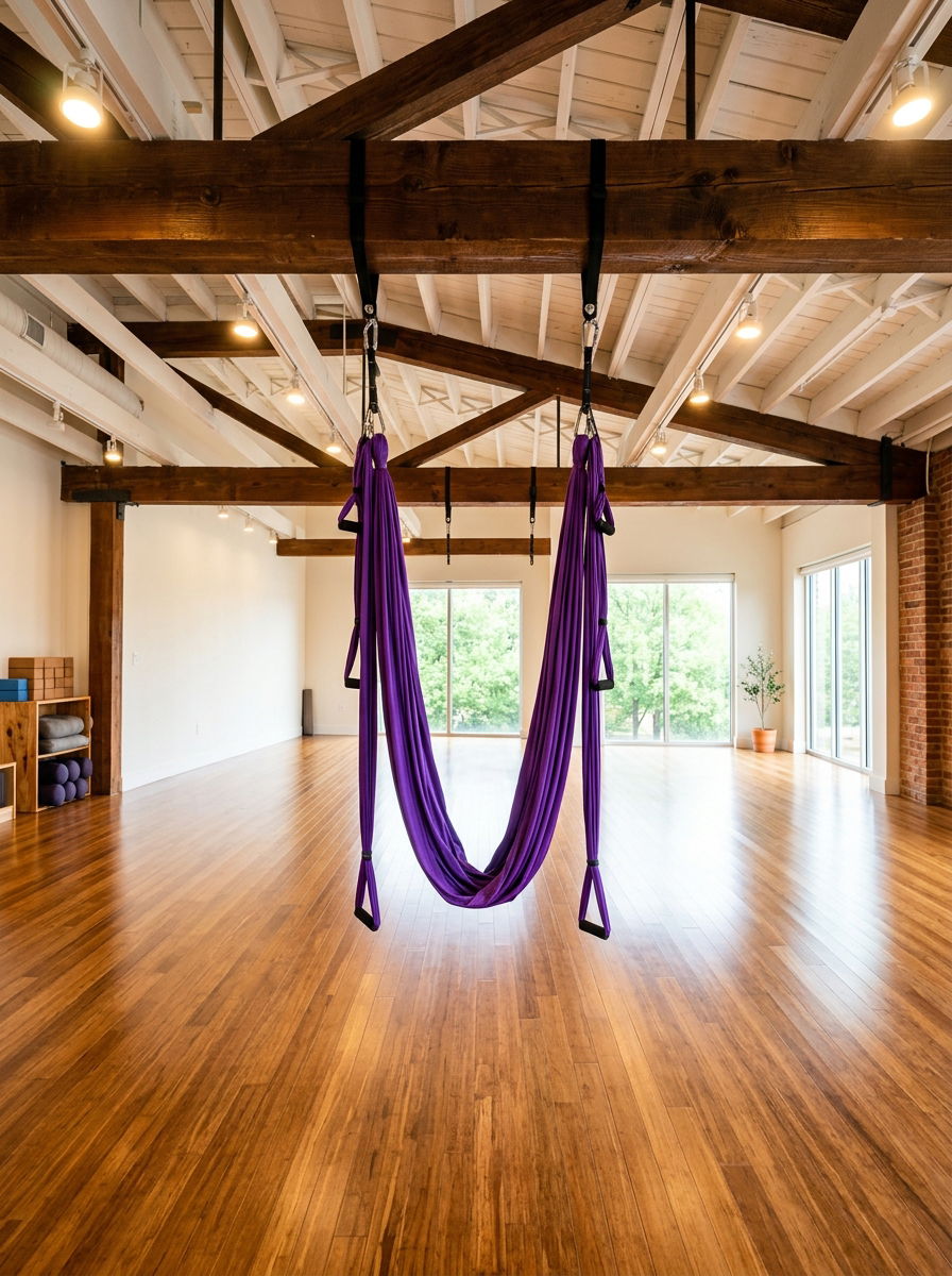 Aerial Hammock Yoga Studio - 30 yoga studio home ideas