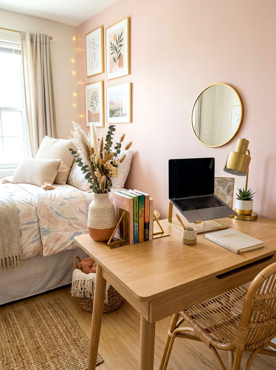 Aesthetic Dorm Desk - 30 dorm desk ideas