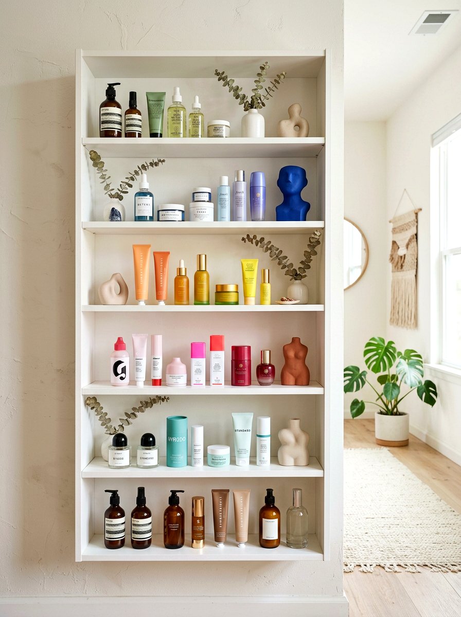 Aesthetic Skincare Shelfie - 30 skincare station ideas