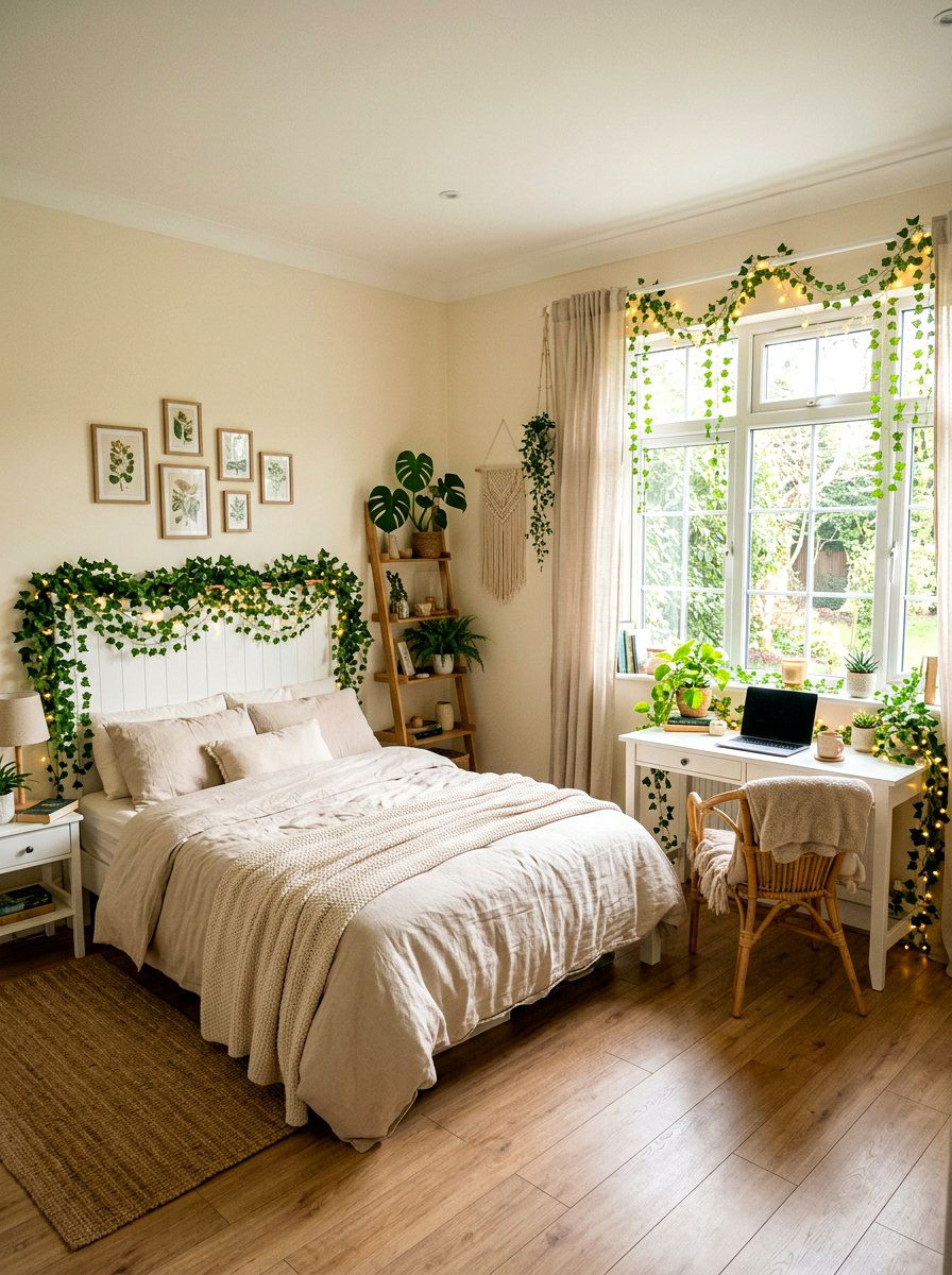 Aesthetic room with vines - 30 soft girl room ideas