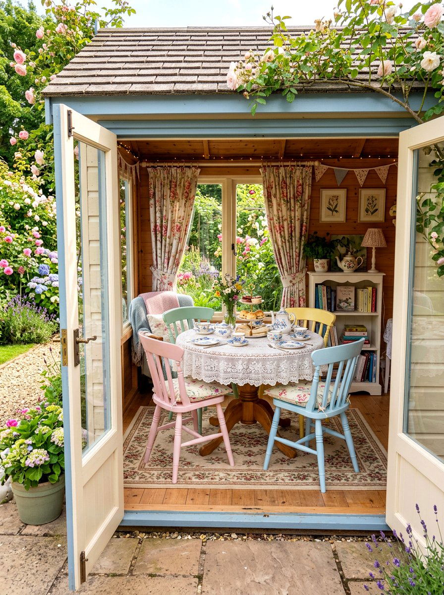 Afternoon Tea Room - 30 she shed ideas