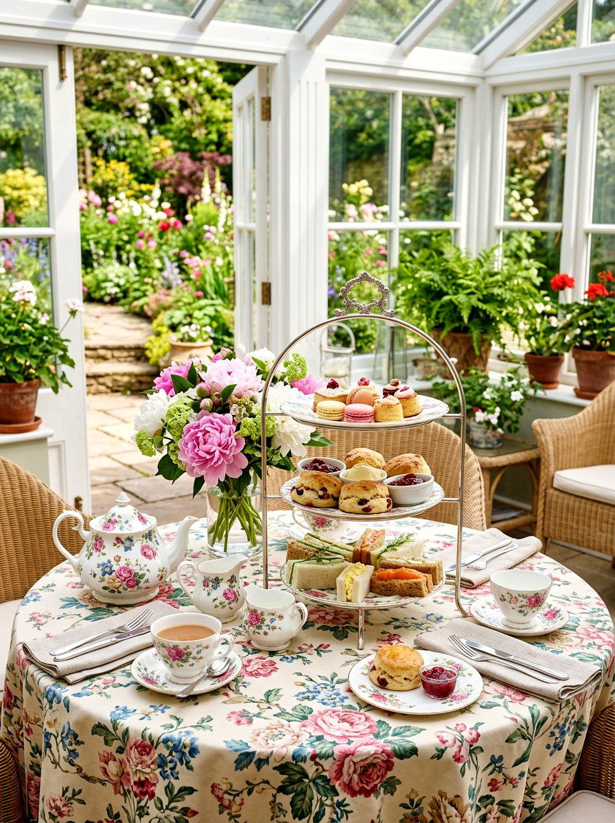 Afternoon Tea Setup - 30 romantic hosting at home ideas
