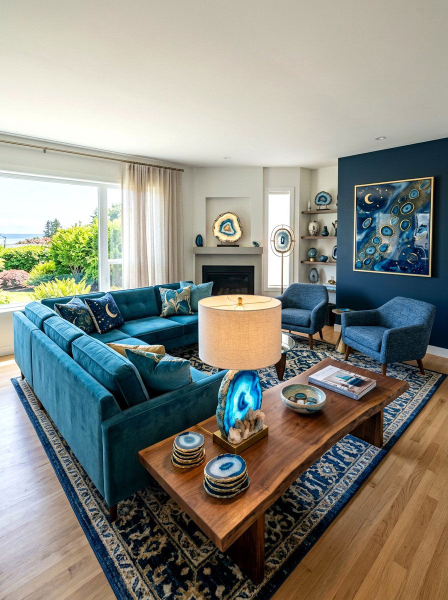 Agate Stone Accents - 30 extra celestial living room ideas